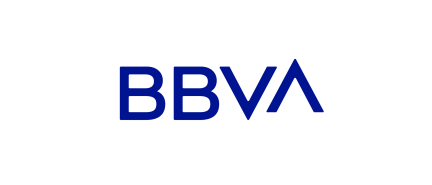 BBVA logo in dark blue letters on white background