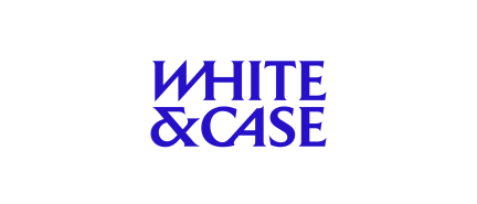 White & Case logo in blue text
