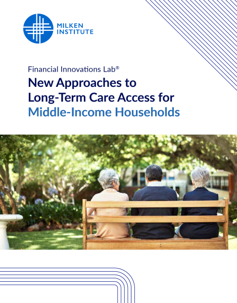 longterm care report cover with image showing three older adults sitting on a bench
