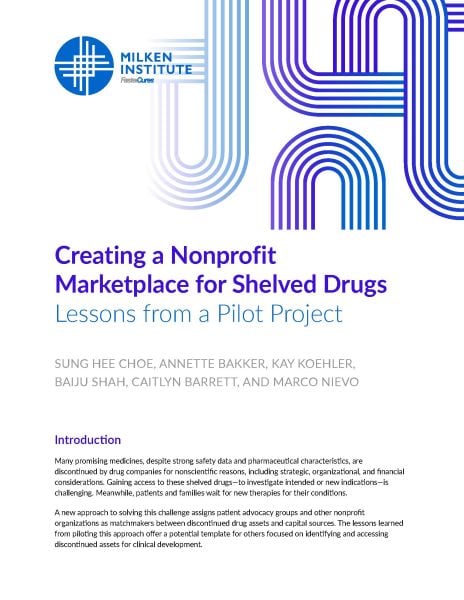 Creating a Nonprofit Marketplace for Shelved Drugs: Lessons from a Pilot Project