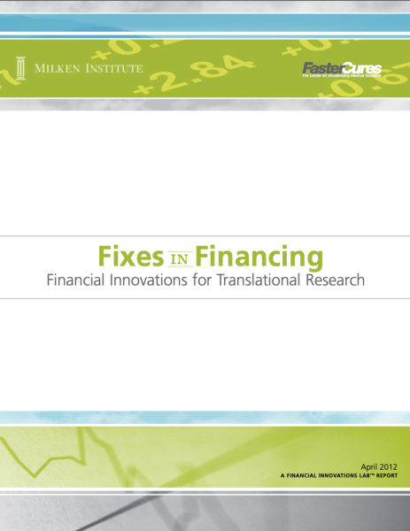 Fixes in Financing: Financial Innovations for Translational Research 