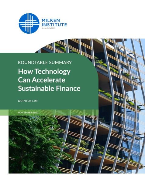 Roundtable Summary: How Technology Can Accelerate Sustainable Finance