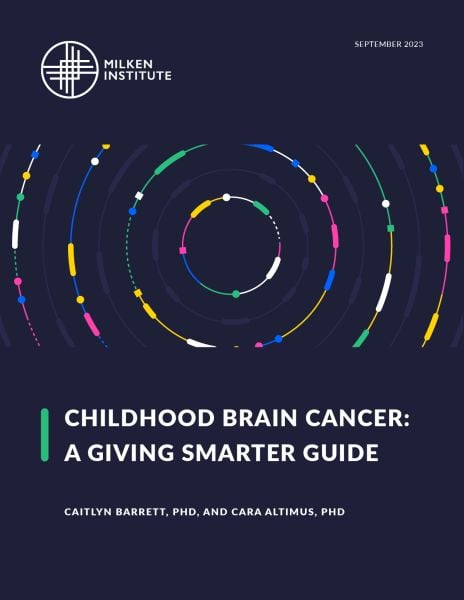 report cover for Childhood Brain Cancer: A Giving Smarter Guide report