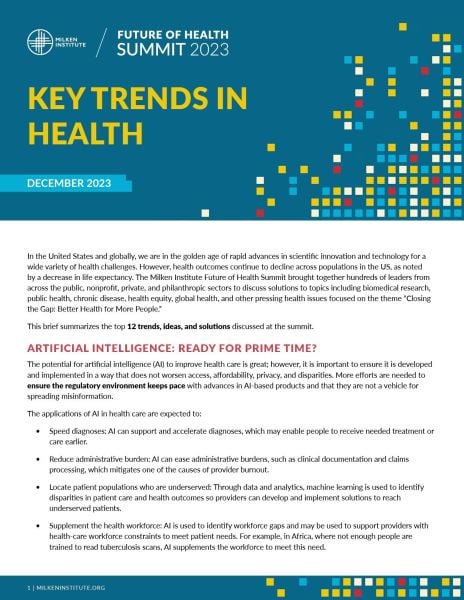 Key Trends in Health