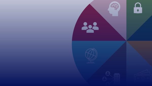 colorful pie chart with helpful icons related to report