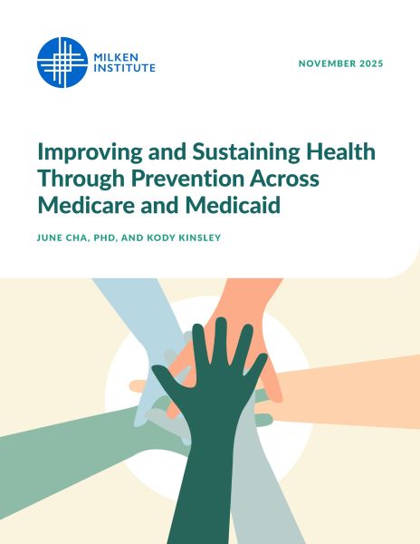 Cover for the report Improving and Sustaining Health Through Prevention Across Medicare and Medicaid