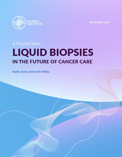 Report cover for A Pivotal Role Liquid Biopsies in the Future of Cancer Care