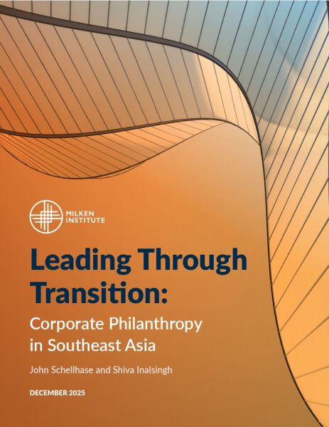 Report cover for Leading Through Transition: Corporate Philanthropy in Southeast Asia