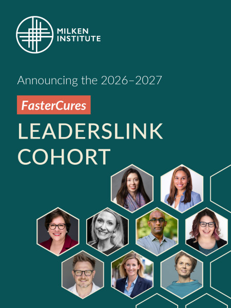 Leadership Cohort announcement featuring six hexagonal headshot photos connected in a honeycomb pattern