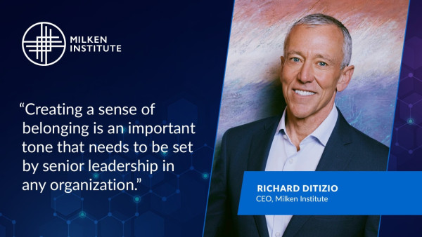 Headshot of Richard Ditzio with quote about creating belonging in organizations