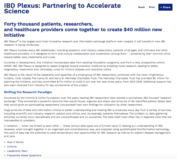 IBD Plexus: Partnering to Accelerate Science