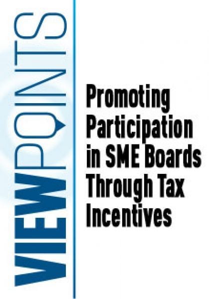 Promoting Participation in SME Boards Through Tax Incentives: A Global Overview
