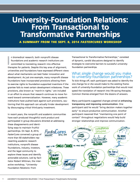 University-Foundation Relations: From Transactional to Transformative Partnerships