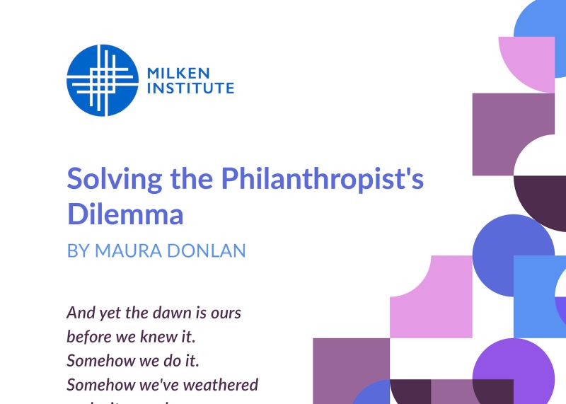 Solving the Philanthropist's Dilemma
