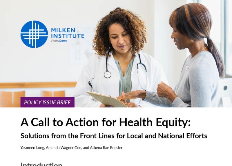 A Call to Action for Health Equity: Solutions from the Front Lines for Local and National Efforts