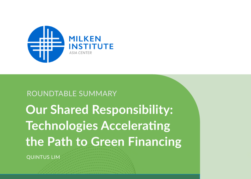 Our Shared Responsibility: Technologies Accelerating the Path to Green Financing