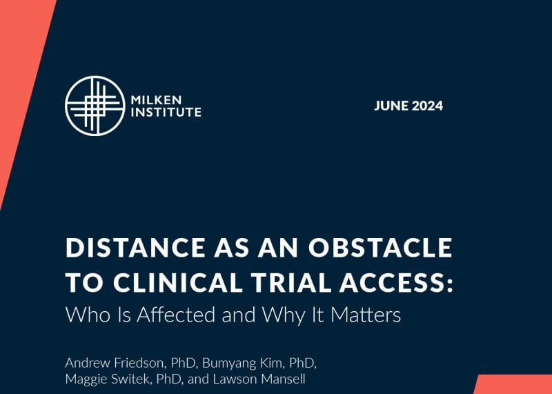 Distance as an Obstacle to Clinical Trial Access: Who Is Affected and Why It Matters