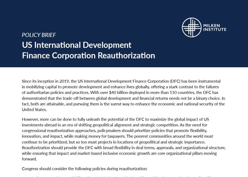 US International Development Finance Corporation Reauthorization