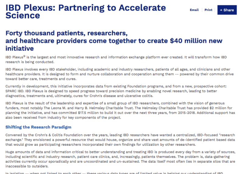 IBD Plexus: Partnering to Accelerate Science