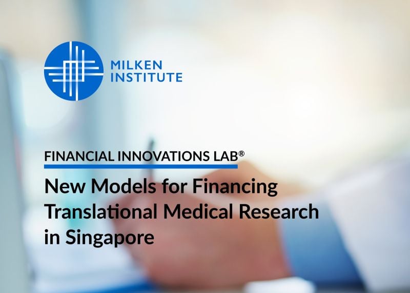 New Models for Financing Translational Medical Research in Singapore 
