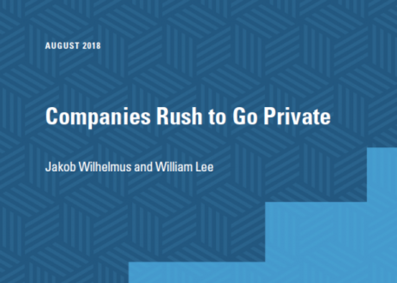 Companies Rush to Go Private