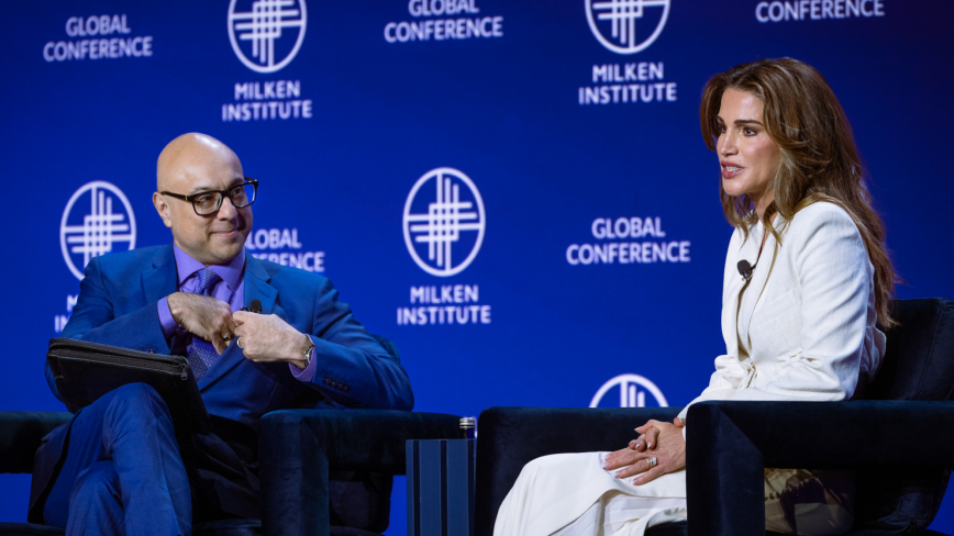 person speaking on a panel