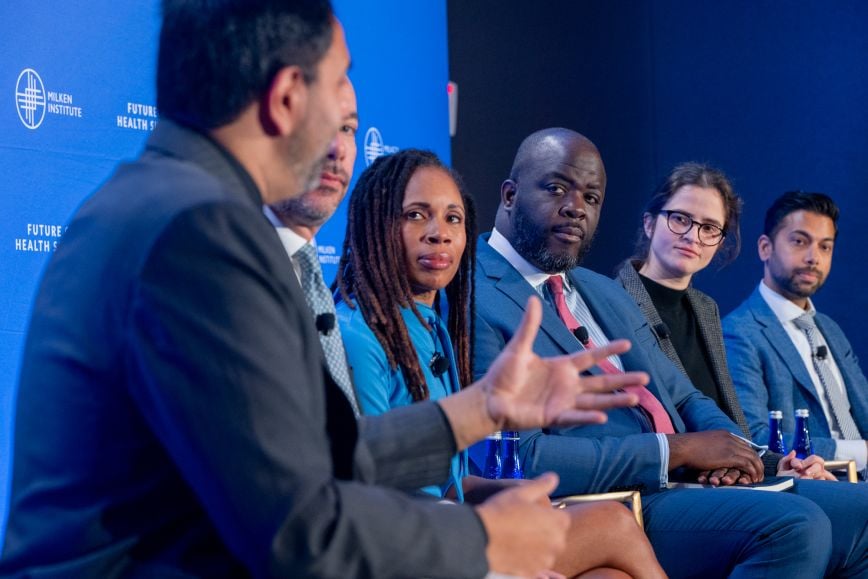 Panelists (left to right): Omer Awan, (moderator), University of Maryland, Forbes; Zachary Meisel, University of Pennsylvania; Angela Ferrell-Zabala, Moms Demand Action; Alex M. Johnson, California Wellness Foundation; Stefanie Feldman, Assistant to the President, White House Staff Secretary, and Director of the White House Office on Gun Violence Prevention; and, Center for Gun Violence Prevention; Northwell Health.