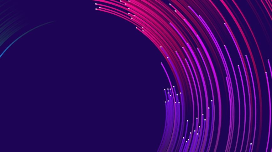 Ombre pink and purple circle with varying lines against a dark blue background, indicating the Milken Institute's Global Conference 2025.