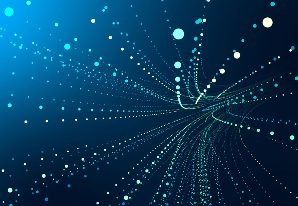 blue background with lighter blue dots