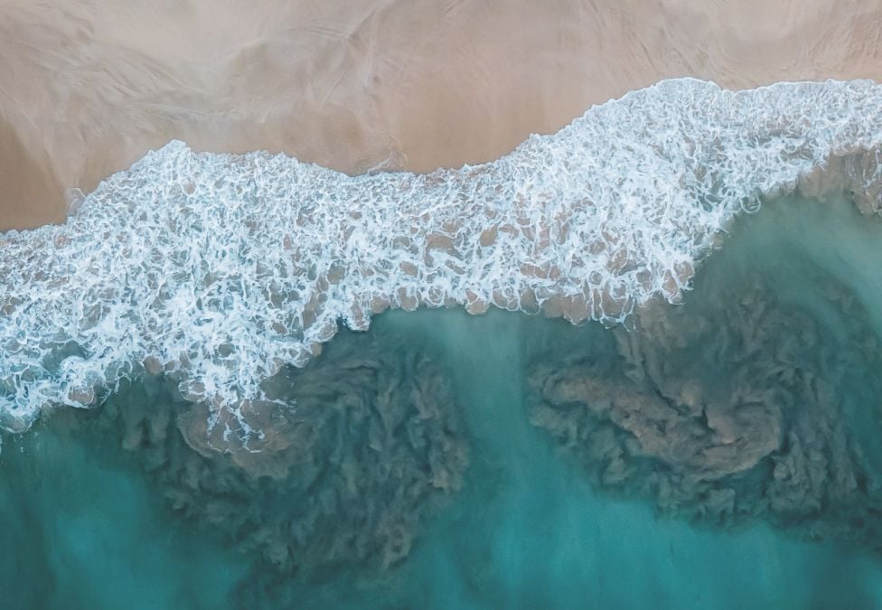 waves on a beach