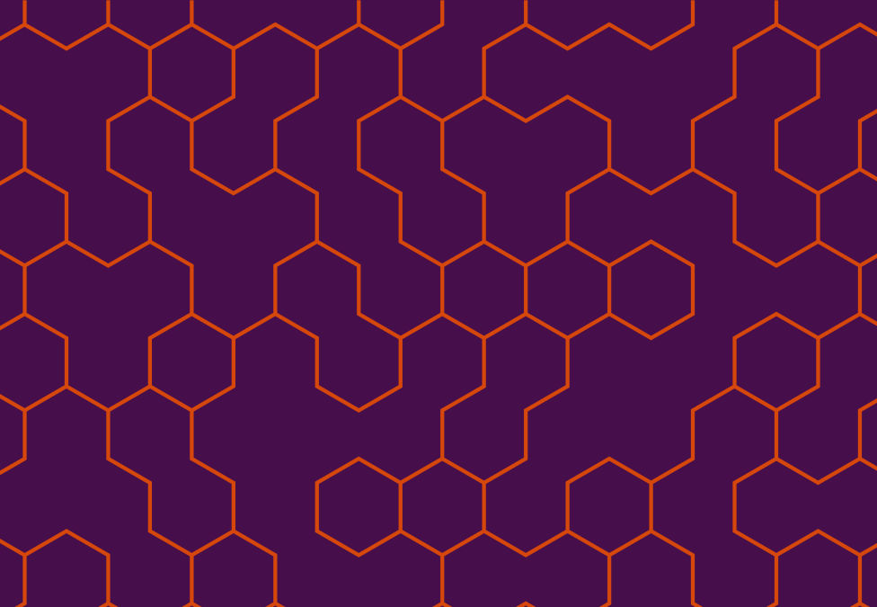 Maroon hexagonal pattern