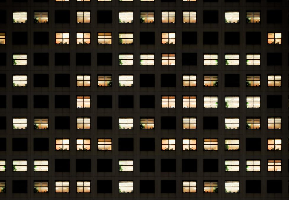 An office building's windows