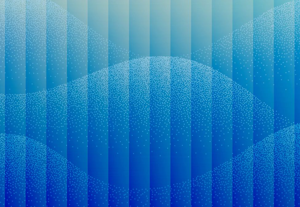 A light blue pattern of vertical lines with horizontal waves behind them.