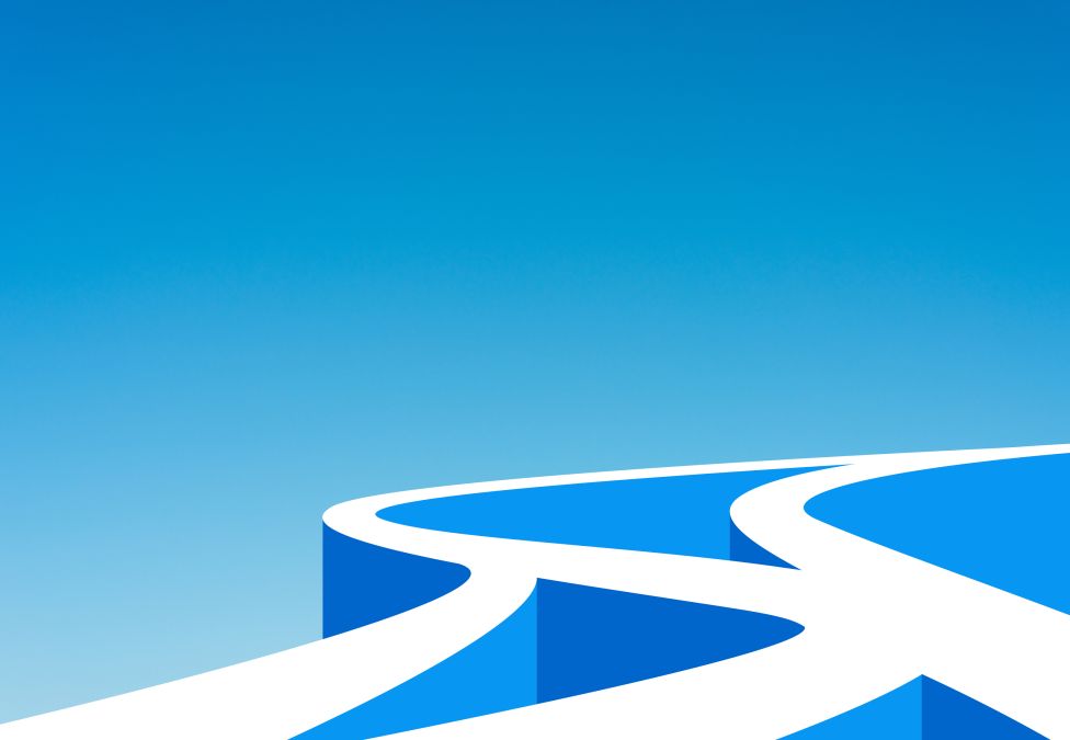 Blue lines representing pathways