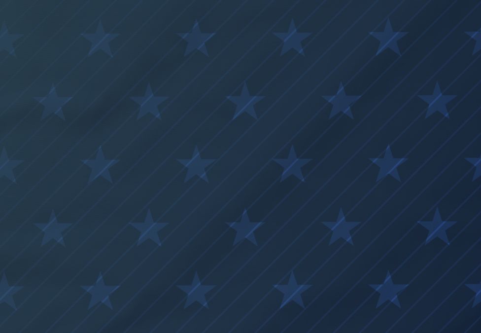 Dark blue background with diagonal stripes and a repeating pattern of semi-transparent stars, resembling an abstract American flag design.